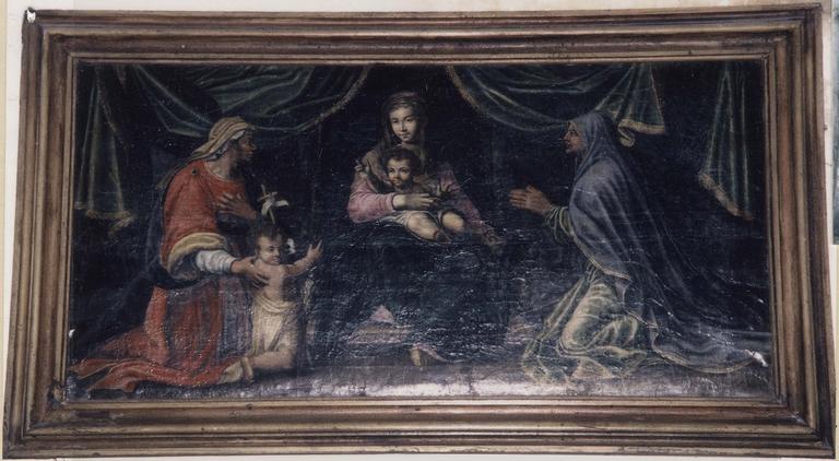 tableau : Vierge à l'Enfant avec sainte Elizabeth, saint Jean-Baptiste et saint Zacharie - © Ministère de la Culture (France), Médiathèque du patrimoine et de la photographie (objets mobiliers), tous droits réservés
