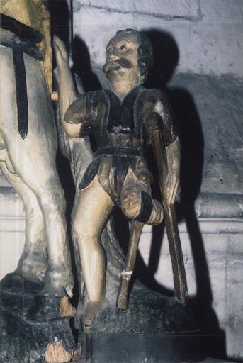 groupe sculpté : Charité de saint Martin, détail du mendiant - © Ministère de la Culture (France), Médiathèque du patrimoine et de la photographie, diffusion RMN-GP