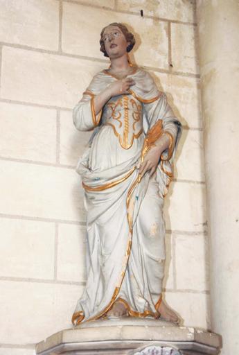 statue : Sainte Apolline, terre cuite, 17e siècle - © Ministère de la Culture (France), Médiathèque du patrimoine et de la photographie, diffusion RMN-GP