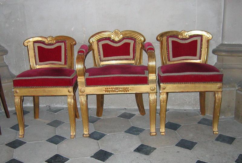 Fauteuil, 2 sièges de célébrant