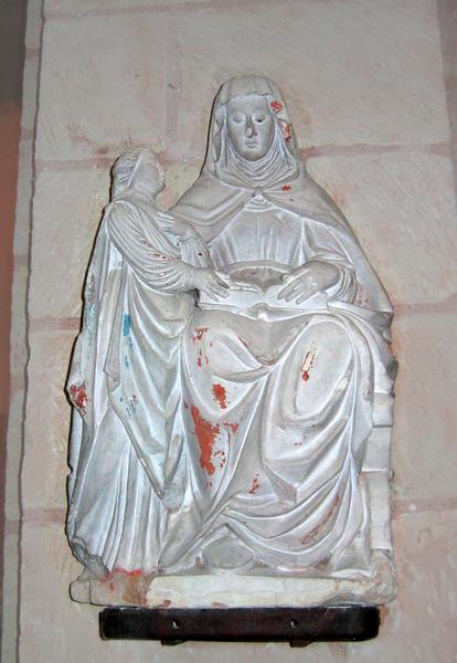 groupe sculpté : éducation de la Vierge (l')