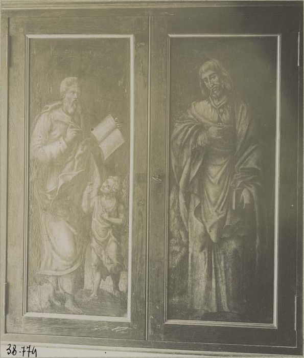 tableaux : saint Matthieu, saint Luc