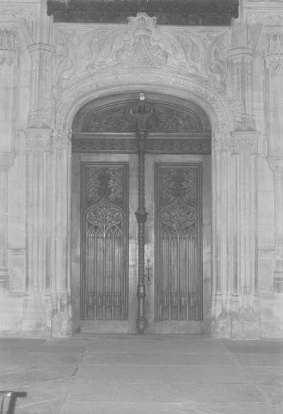 Tribune d'orgue, vantaux de la porte intérieure