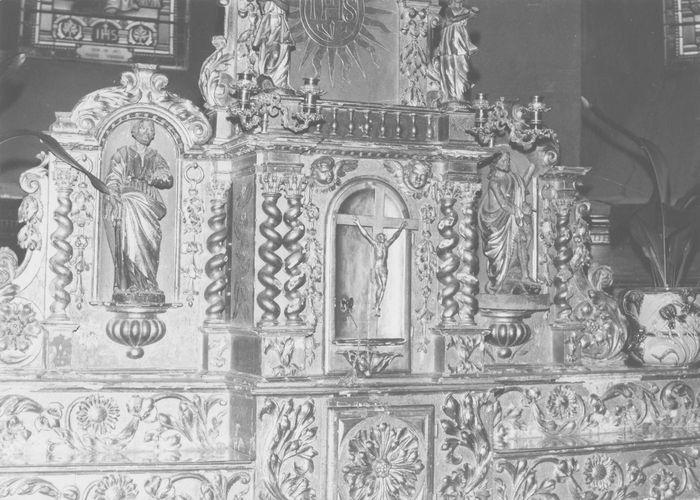 autel, gradins d'autel, tabernacle, exposition (maître-autel), vue partielle