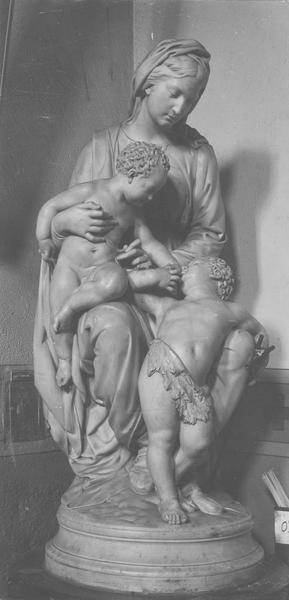 Groupe sculpté dit la Vierge aimable : Vierge à l'enfant et saint Jean-Baptiste, vue générale