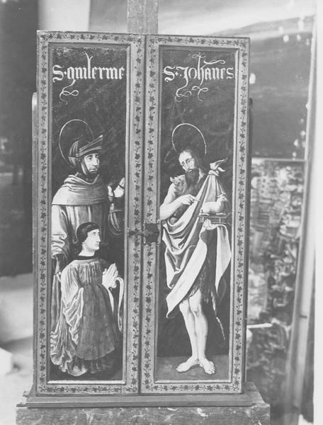 triptyque : saint Guillaume et un donateur, saint Jean (volets), vue générale