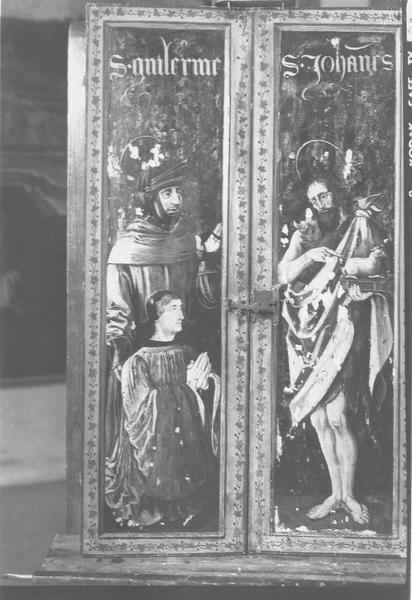 triptyque : saint Guillaume et un donateur, saint Jean (volets), vue générale