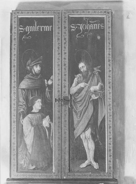 triptyque : saint Guillaume et un donateur, saint Jean (volets), vue générale