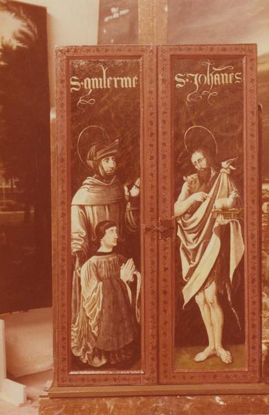 triptyque : saint Guillaume et un donateur, saint Jean (volets), vue générale