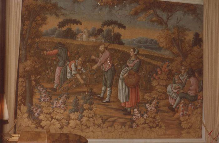 4 tableaux : La moisson, La Pêche, Les buveurs fumant, La danse