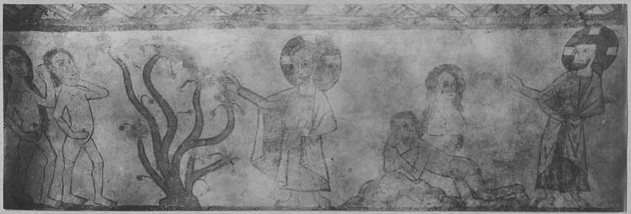 peintures monumentales : Scènes de l'Ancien et du Nouveau Testaments, détail