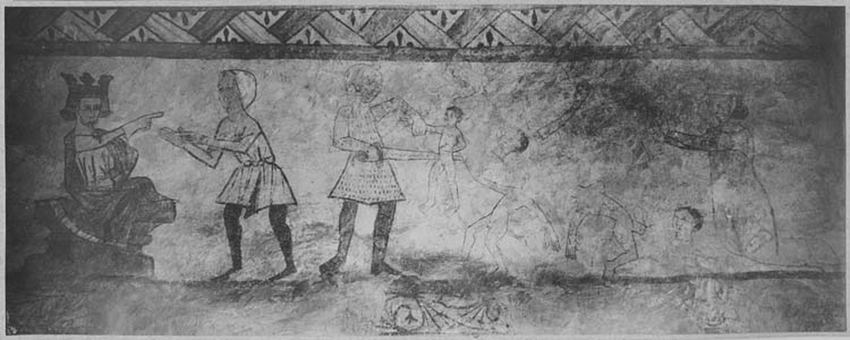 peintures monumentales : Scènes de l'Ancien et du Nouveau Testaments, détail