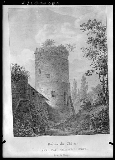 Gravure du Donjon Philippe Auguste