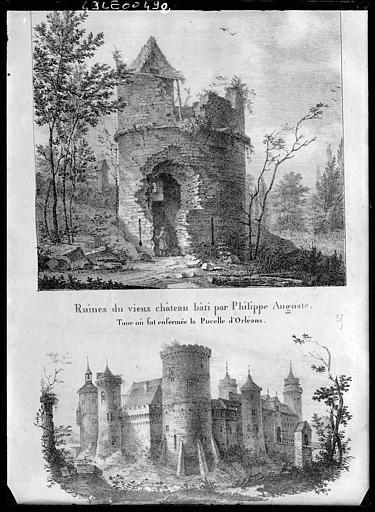 Deux gravures du château de Rouen