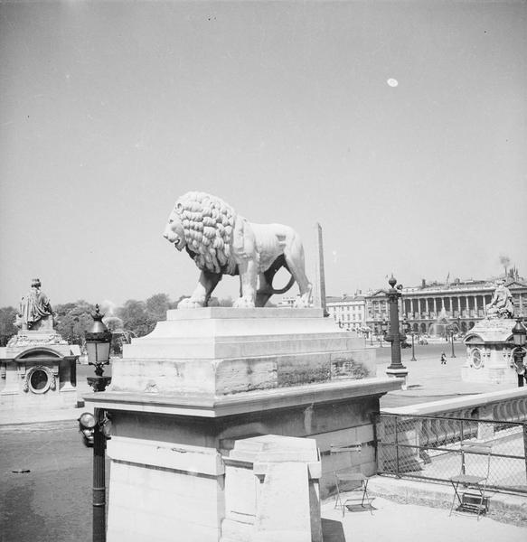 [La place de la Concorde derrière la statue de Lion de Giuseppe Franchi]