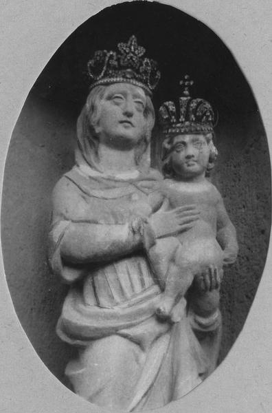 Groupe sculpté (petite nature) : Vierge à l'Enfant dite Notre-Dame de La Chaigne