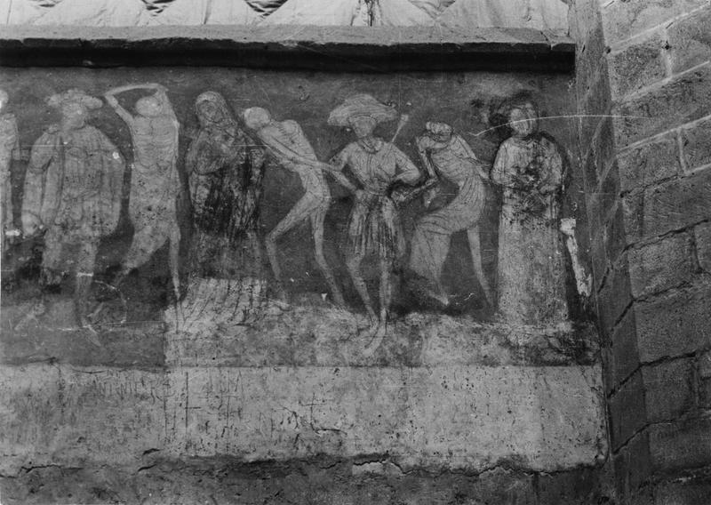 peinture murales de l'abbatiale : la Danse macabre