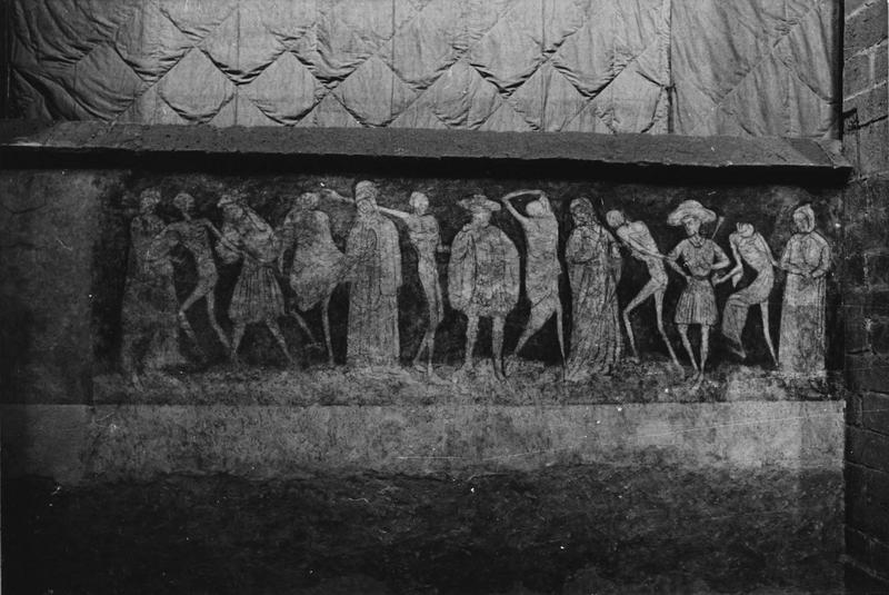 Peinture murales de l'abbatiale : la Danse macabre