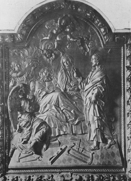 bas-relief : la mort de saint Joseph, détail