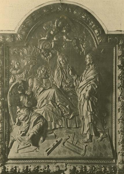 bas-relief : la mort de saint Joseph, détail