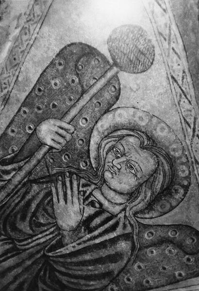 peinture murale : ange, détail