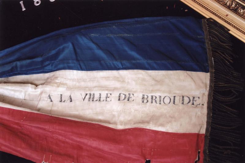 insigne : écharpe tricolore du général Lafayette (1757-1834), détail