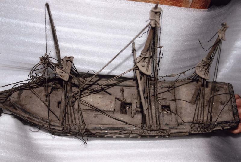 maquette de bateau (ex-voto) : Cette, vue partielle