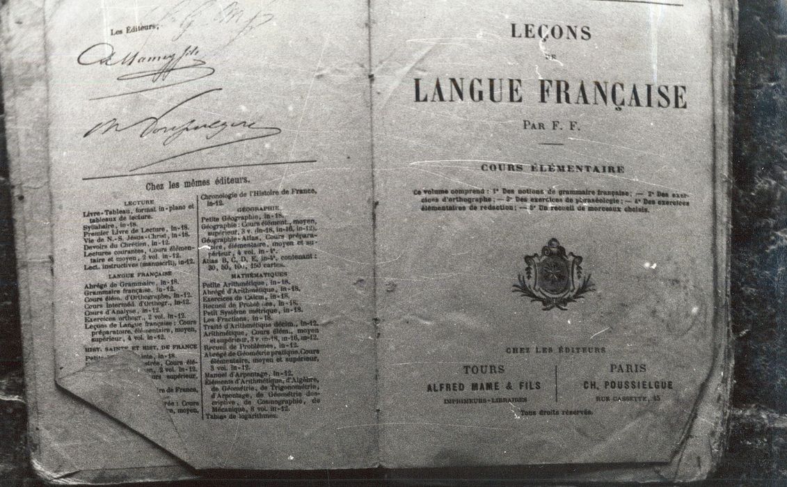livre : Leçons de langue française, cours élémentaire - © Ministère de la Culture (France), Médiathèque du patrimoine et de la photographie, diffusion RMN-GP