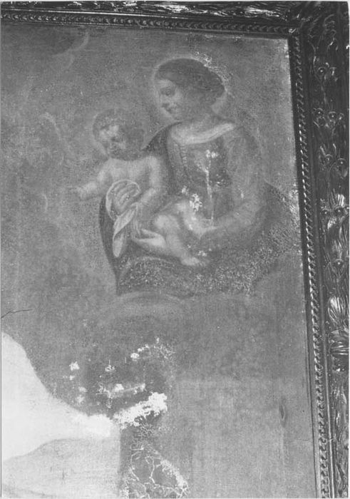 tableau : Saint François de Sales ou Prêtre non identifié, détail