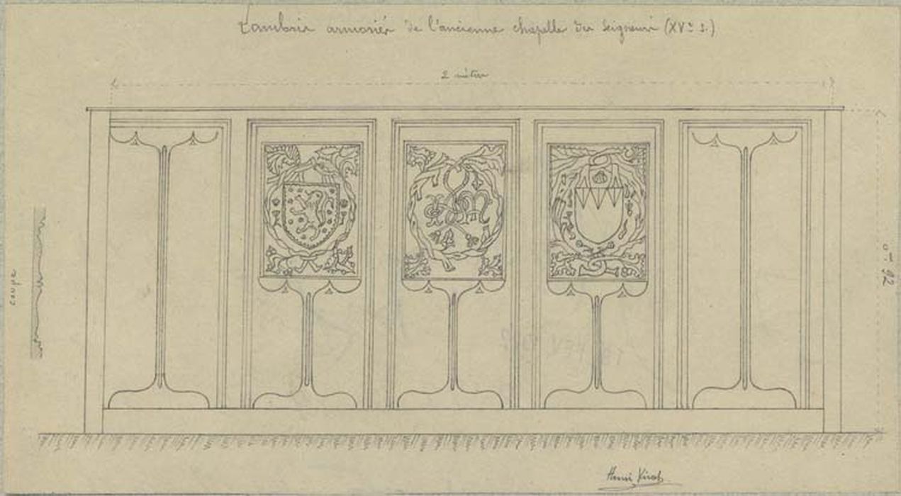 lambris de revêtement (dessin : crayon sur papier)