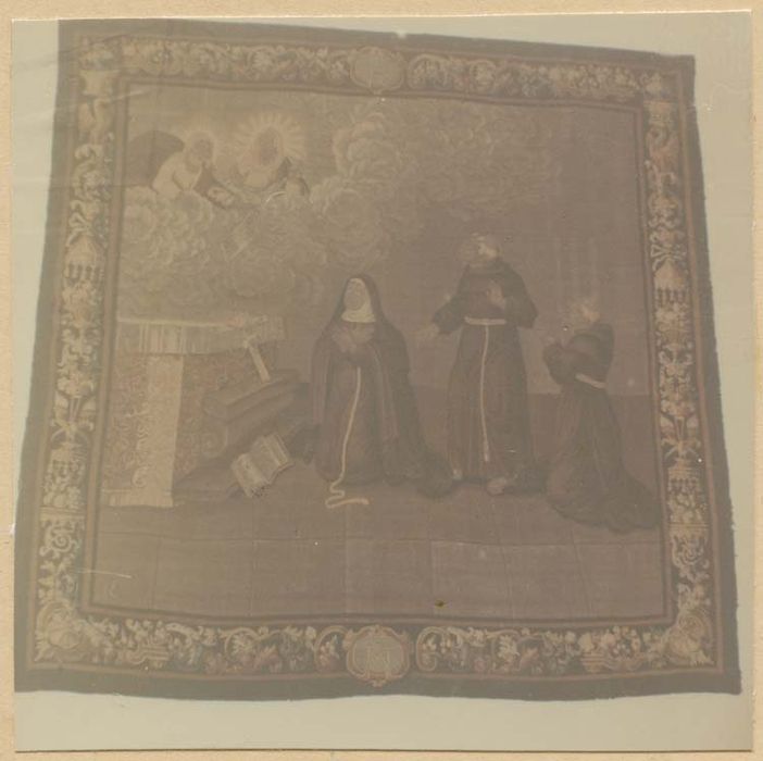 pièce murale : la Vocation de sainte Colette avec Apparition du Christ et de la Vierge