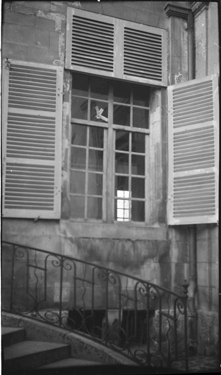 Fenêtre et rampe d'escalier