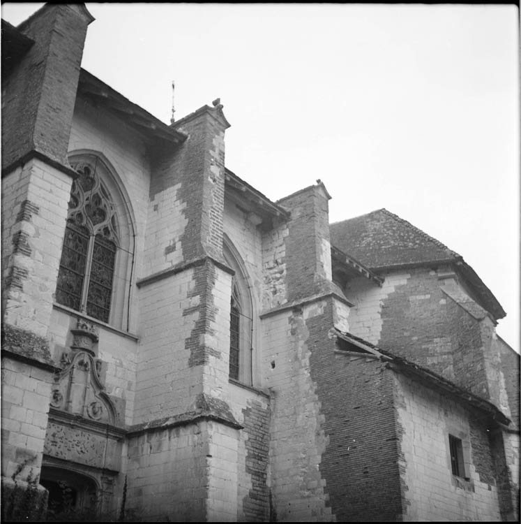 Façade latérale, partie supérieure