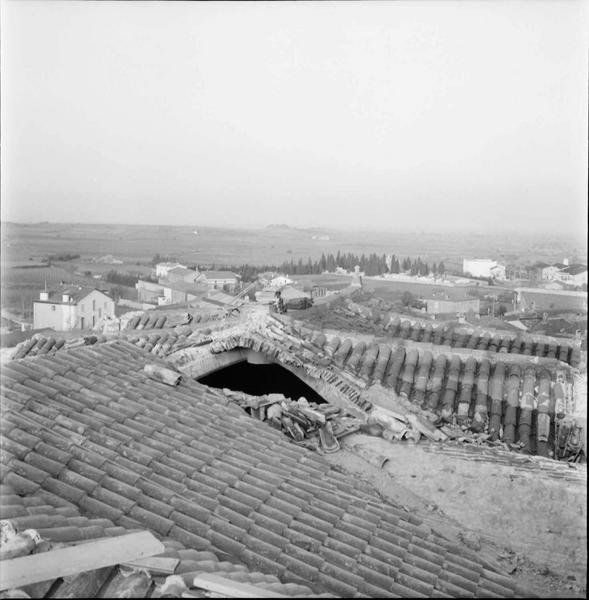 Toiture endommagée