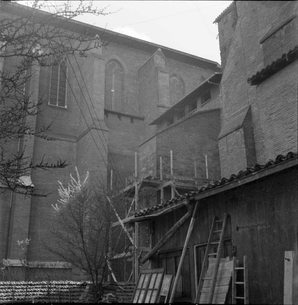 Façade latérale ; travaux