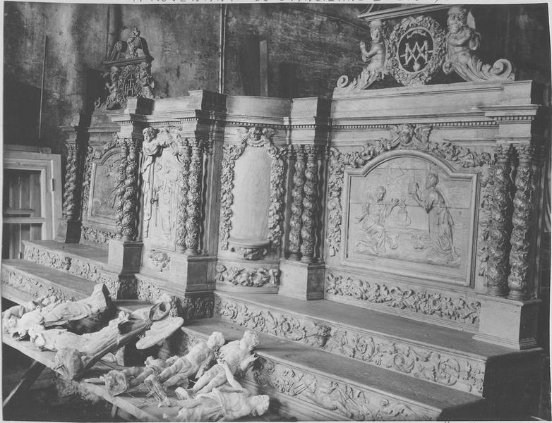 table d'autel, gradin, tabernacle dits de l'autel des âmes du Purgatoire