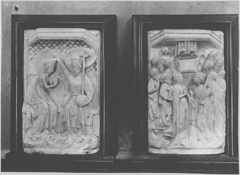 2 bas-reliefs : le Couronnement de la Vierge, l'Ascension du Christ