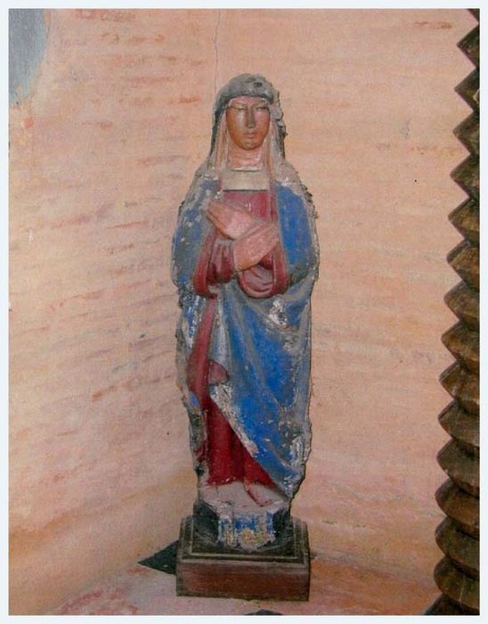 statue de l'ancienne poutre de gloire : Vierge de douleur (photocopie numérisée)