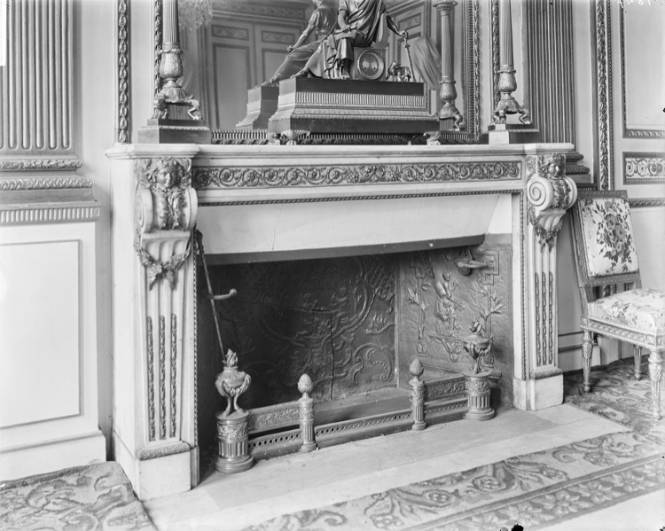 Grand salon : cheminée