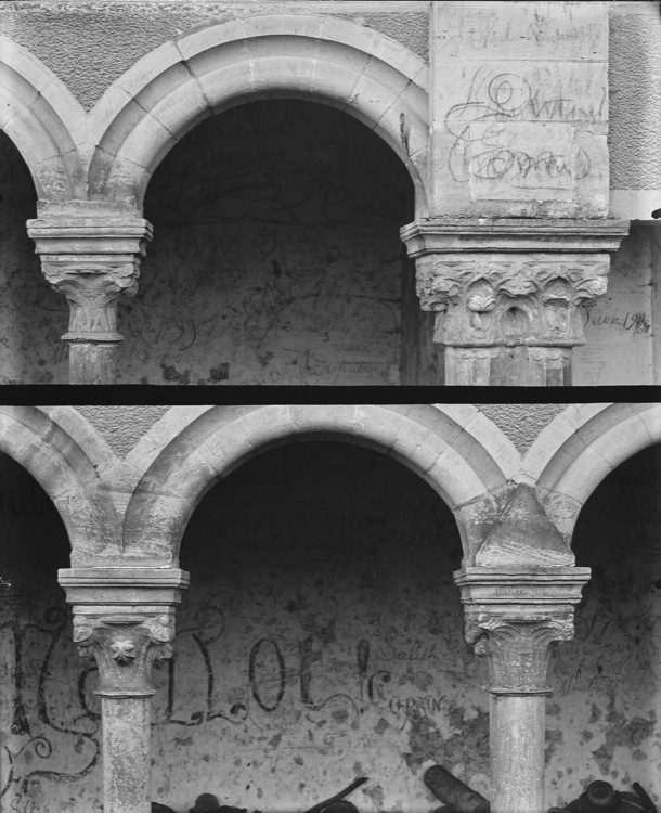 Cloître : arcades et chapiteaux