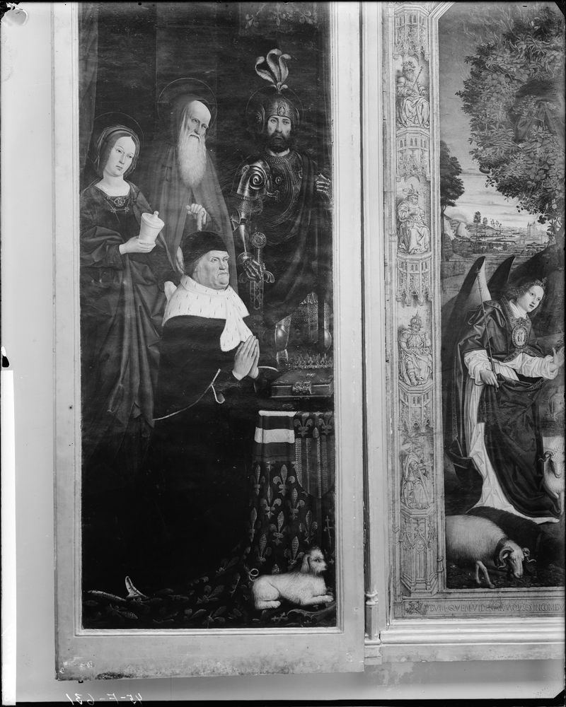 Retable du Buisson ardent (triptyque), volet intérieur gauche : René d'Anjou agenouillé, donateur