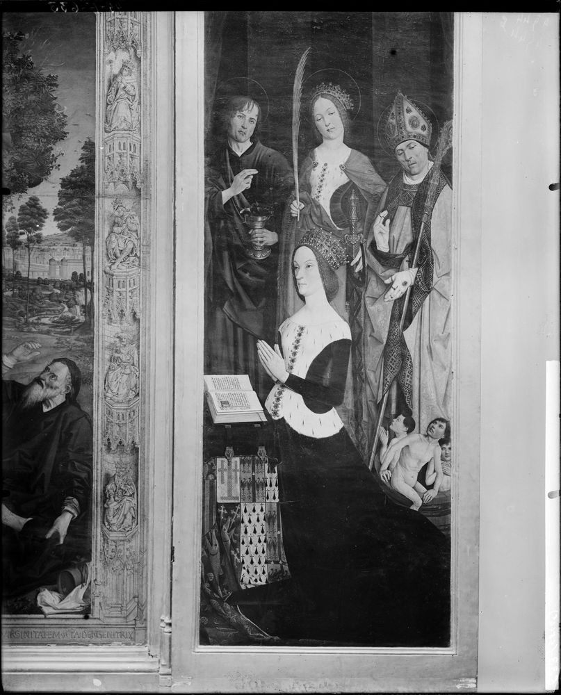 Retable du Buisson ardent (triptyque), volet intérieur droit : Jeanne de Laval agenouillée, donatrice