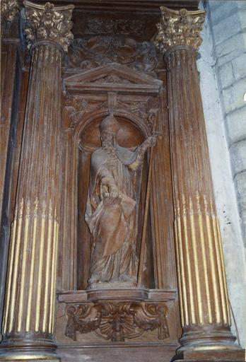 statue du retable : saint Mamert, bois, 17e siècle
