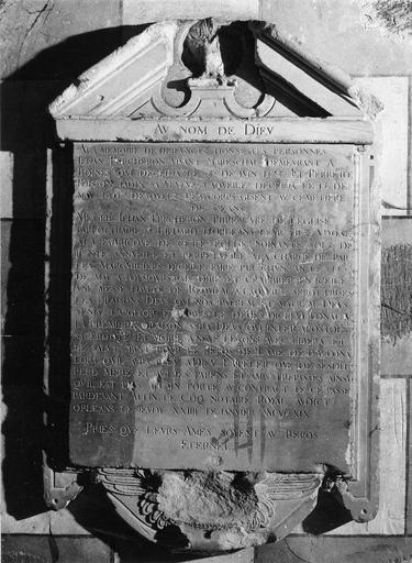 inscription de fondation de messes par S.Percheron, pierre, 1619