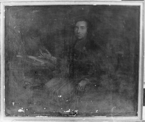 tableau : Portrait de Monseigneur Tafoureaulx évêque d'Aleth, huile sur toile, 18e siècle, avant restauration - © Ministère de la Culture (France), Médiathèque du patrimoine et de la photographie (objets moibliers), tous droits réservés