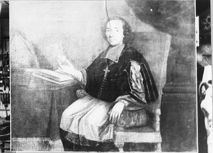 tableau : Portrait de Monseigneur Tafoureaulx évêque d'Aleth, huile sur toile, 18e siècle, après restauration - © Ministère de la Culture (France), Médiathèque du patrimoine et de la photographie (objets moibliers), tous droits réservés