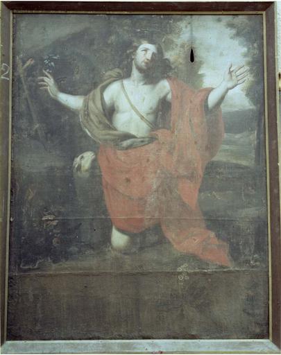 tableau : Saint Jean-Baptiste dans le désert, huile sur toile, fin du 17e siècle (?) - © Ministère de la Culture (France), Médiathèque du patrimoine et de la photographie (objets moibliers), tous droits réservés