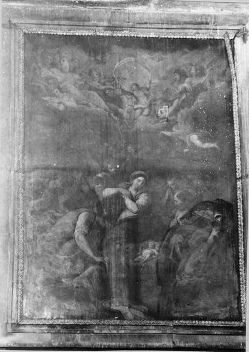 tableau : La Nativité, huile sur toile, 17e siècle, copie d'après un tableau de Carrache au musée des Beaux-Arts d' Orléans - © Ministère de la Culture (France), Médiathèque du patrimoine et de la photographie, diffusion RMN-GP