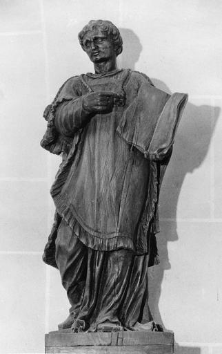 statue : saint Baudèle, bois, 18e siècle