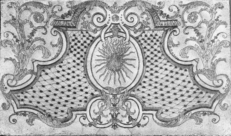 antependium avec motif central de coeur enflammé, broderie de perles, 18e siècle - © Ministère de la Culture (France), Médiathèque du patrimoine et de la photographie (objets moibliers), tous droits réservés